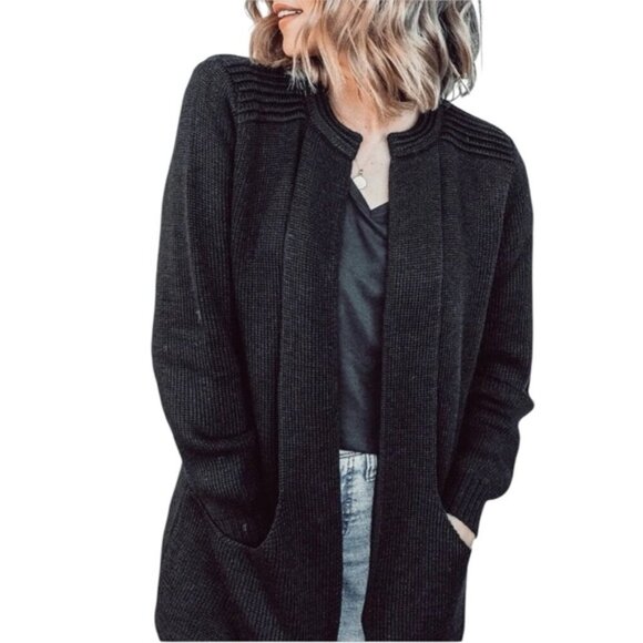 Peruvian Link Cartier Alpaca Sweater Black One Size - Picture 1 of 9